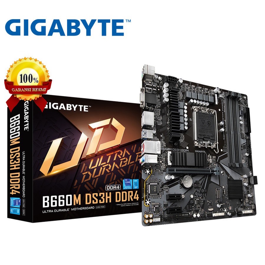 GIGABYTE B660M DS3H DDR4 (LGA 1700, B660M, DDR4, USB3.2, SATA3)