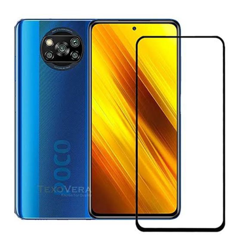 Tempered Glass XIAOMI POCO X3/M3/M3 PRO/F3 New Full Screen Premium Protector Quality