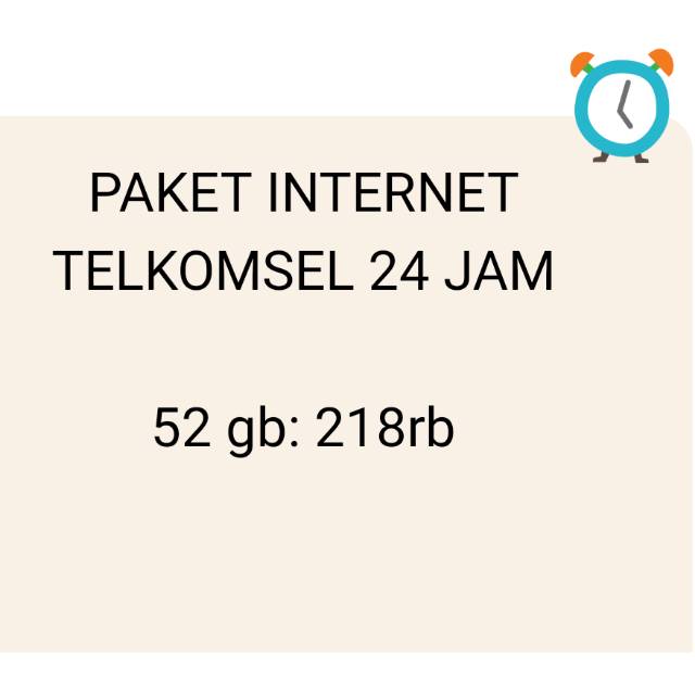 Paket Internet Telkomsel 52 GB