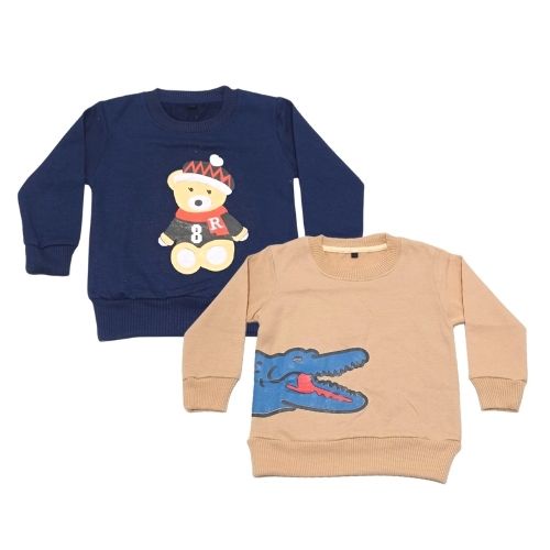 Jaket Bayi sweater bayi murah bahan flecee tebal | crewneck anak unisex murah | usia 0-2 tahun