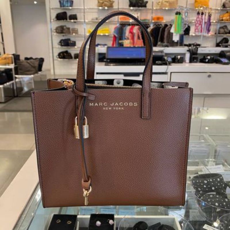 Mj mini grind tote structured classic brown