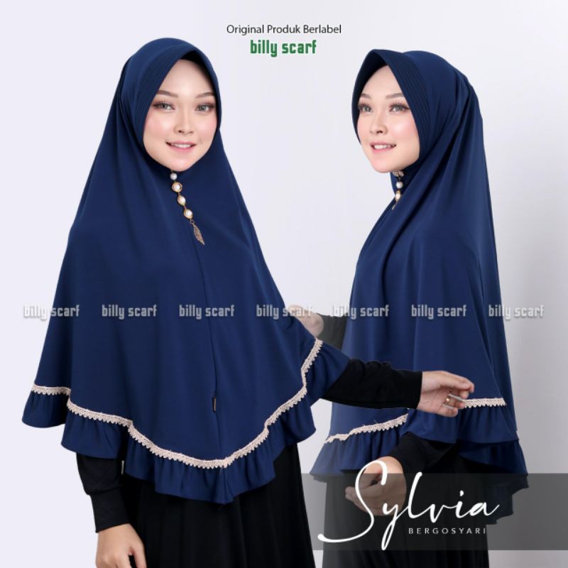 Sylvia Bergo syari by billy scarf / Bergo sylvia ori billy scarf