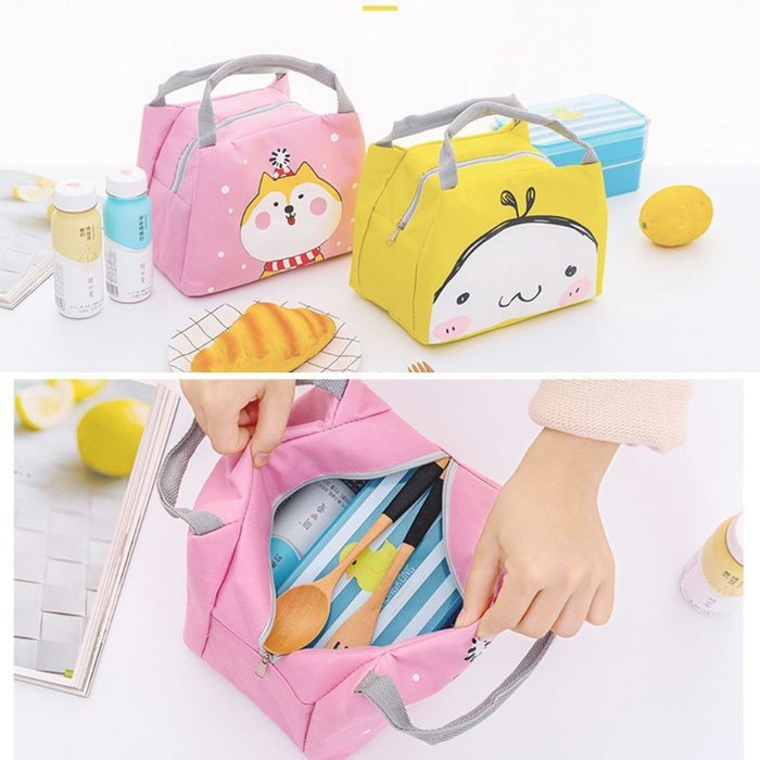 Tas Bekal Lunch Bag Cooler Karakter Kartun Tempat Penyimpanan Bekal Murah Import