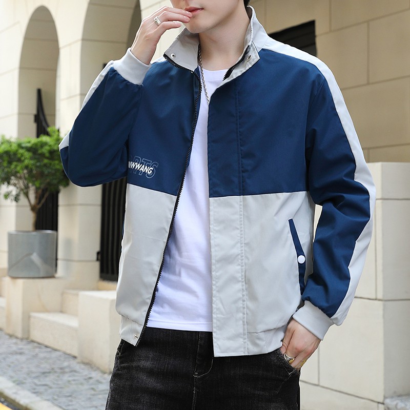 Jaket Pria Model Kerah Bisbol Gaya Korea Kasual untukj Fashion Jacket J609A