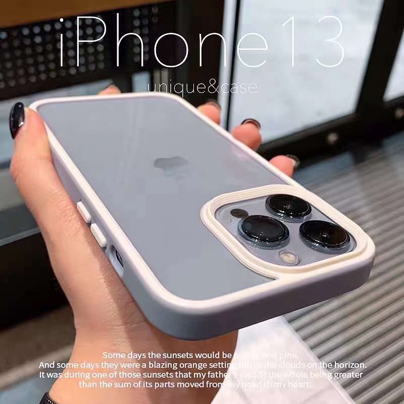Hard case Transparan shockproof anti Jatuh cover Iphone 14 13 pro max mini 12 11 pro max