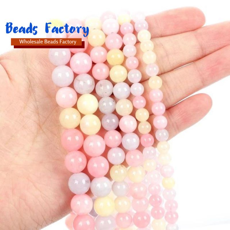 Yellow Jade Beads 6-10mm Round Natural Loose Stone Bead DIY Jewelry Dreamcatcher