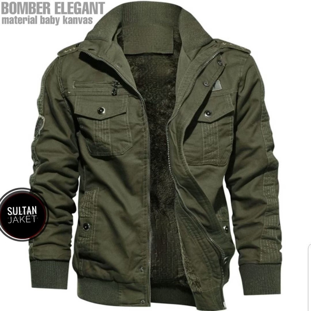 ELEGANT BOMBER ARMY || JAKET BOMBER PRIA II JAKET PILOT II Sz M-XXl