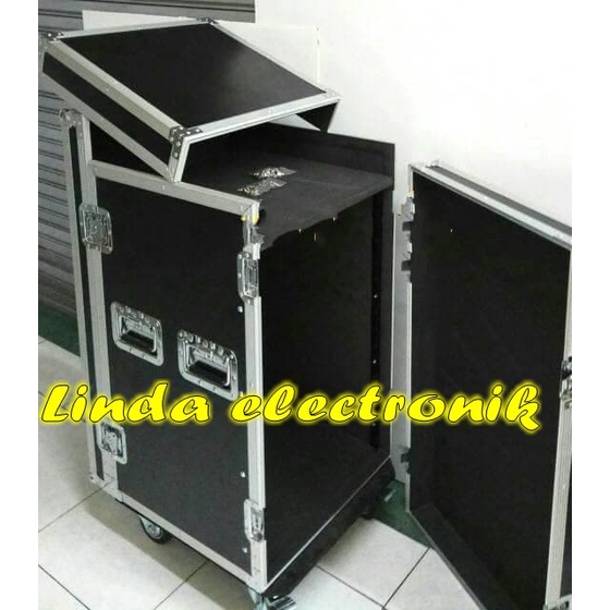 hardcase sound system 16U + mixer / HARDCASE 16U + MIXER acesoris power original kualitas bagus