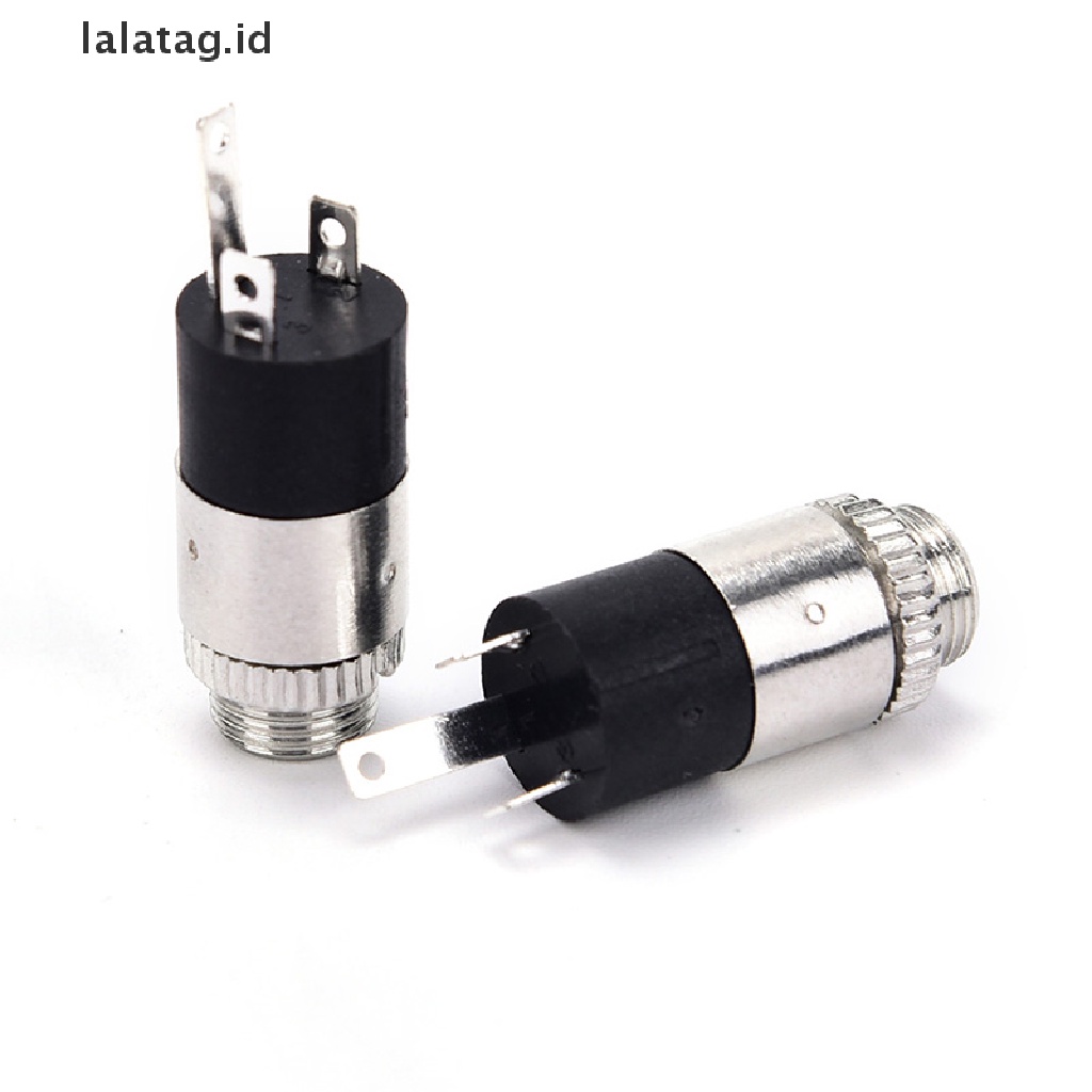 (Flyag) 5pcs PJ392 Jack Audio 3.5 &quot;Female Warna Silver Untuk Headphone