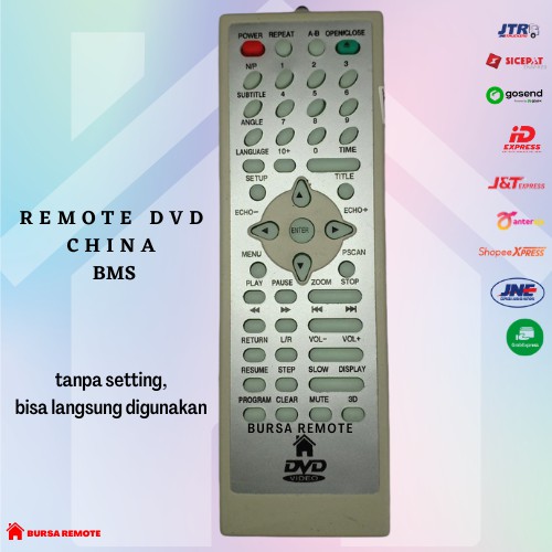 Remot / REMOTE DVD CHINA BMS putih