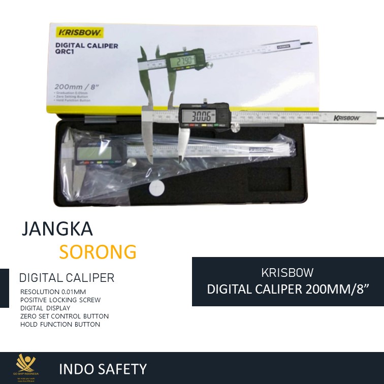 Jual KRISBOW DIGITAL CALIPER/JANGKA SORONG/SIGMAT 200mm/8 Inci Shopee