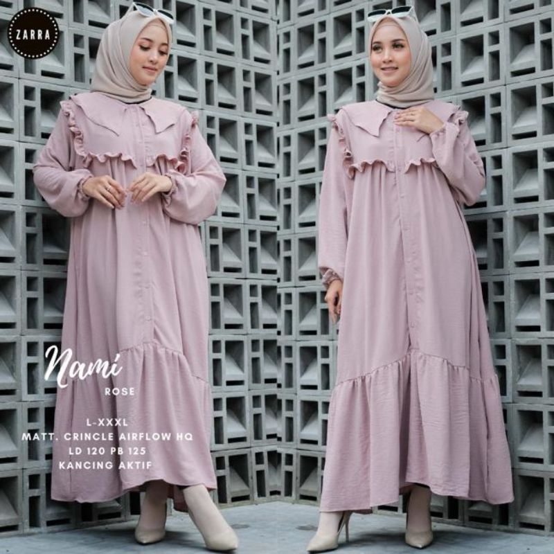 GAMIS BAHAN CRINKLE SIZE JUMBO LD 120 BUSUI FRIENDLY NAMI MAXY