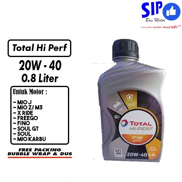 Oli Total Hi Perf 4T Scooter Matic 20W40 800ml