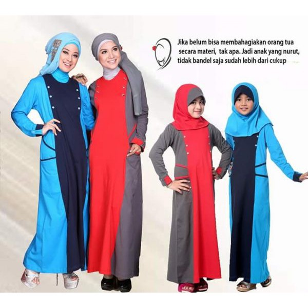 Rahnem Diskon s/d 30% - Gamis GM 1104 & Couple Sarimbit Pasangan Ibu Anak