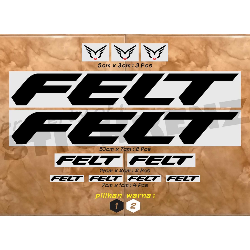 Cutting Sticker Stiker Frame Sepeda Roadbike Felt 01 Custom