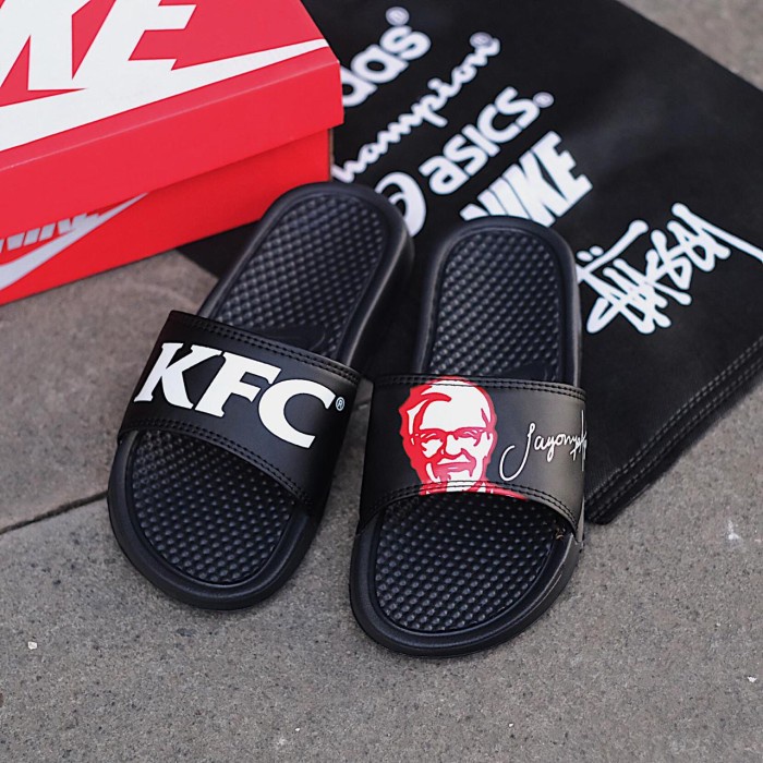 SALE Sandal Wanita dan Pria Bennasi UNISEX X KFC /Sandal Flip flop/ Sandal laki laki/ sendal slop ca