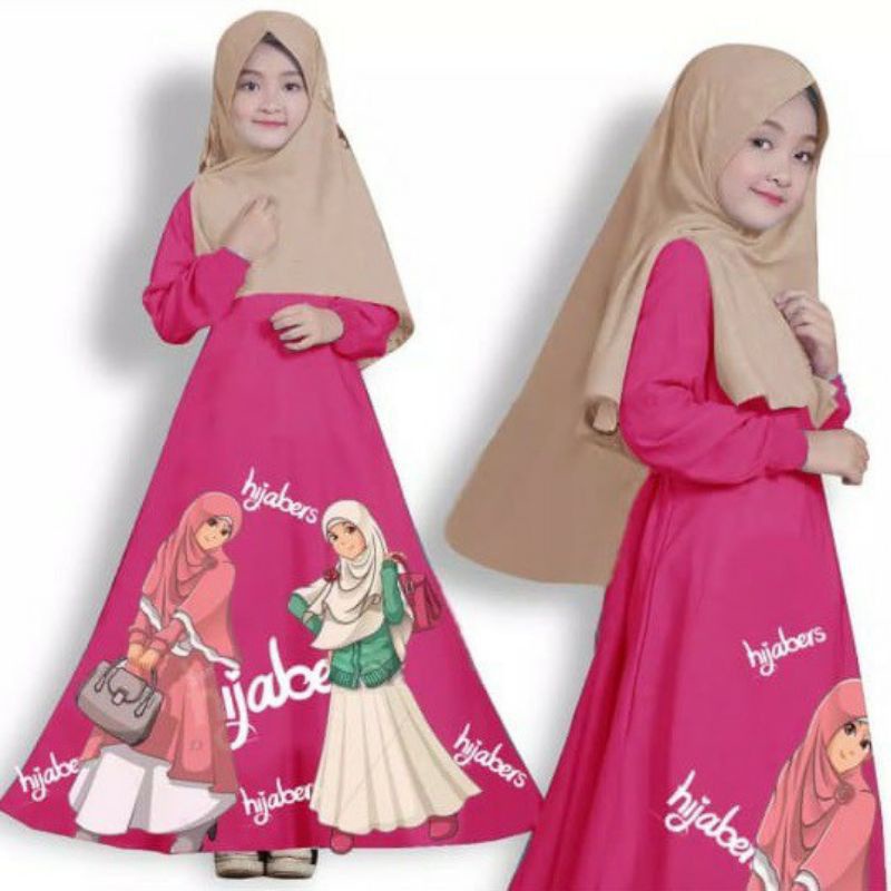 Gamis anak Hijaber kiss/gamis anak terviral/gamis anak terlaris 2022