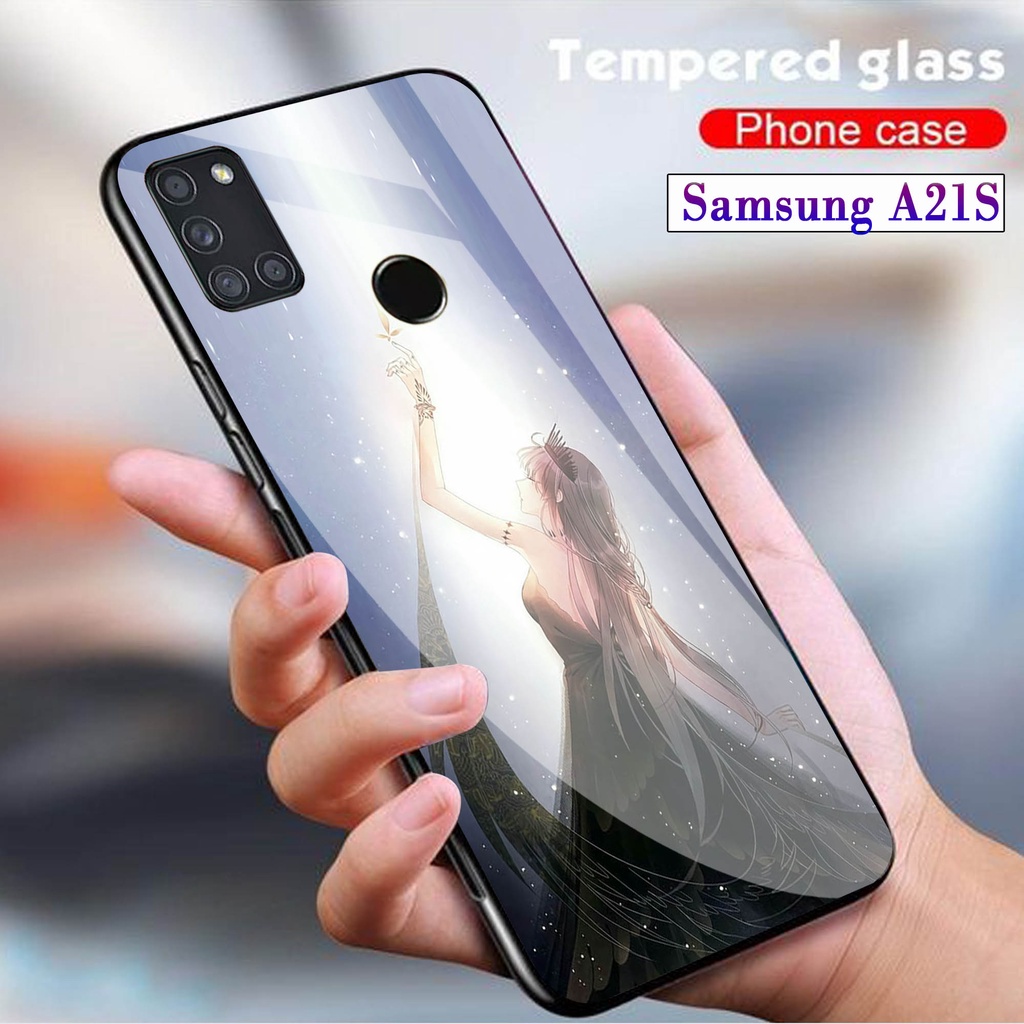 Softcase Glass Kaca SAMSUNG A21S - Case Hp Pelindung Handphone SAMSUNG A21S [ A53 ]