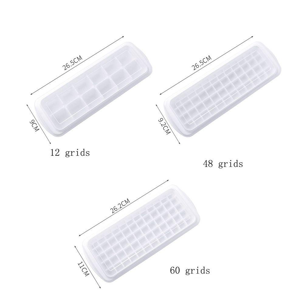 Cetakan Es Batu 12 / 48 / 60 Grids Dengan Tutup Untuk Alat Dapur