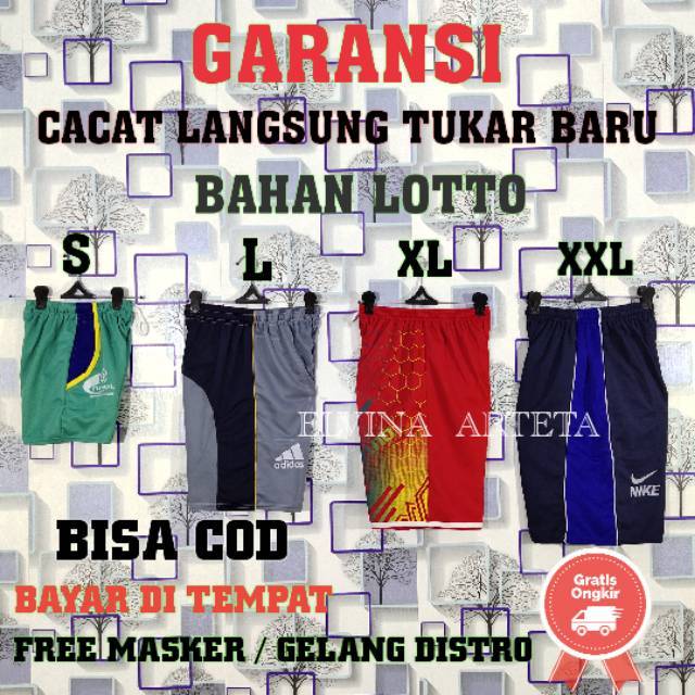 Celana Training Pendek Pria Jumbo Big Size | Kolor Pria Jumbo | Celana Santai S-M-L-XL-XXXL-JUMBO