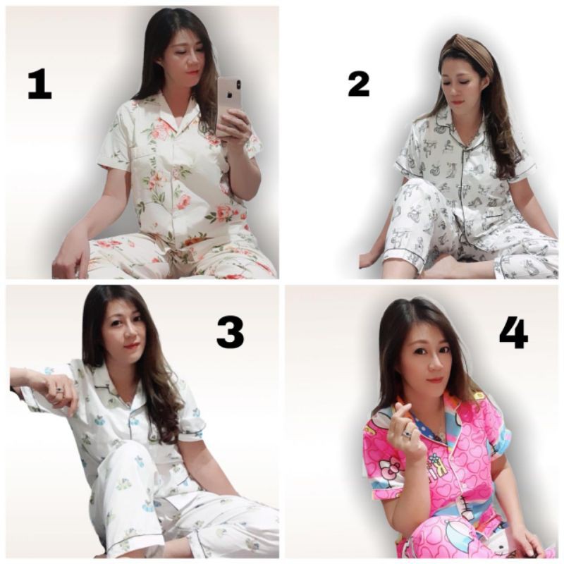 baju tidur CP piyama bahan katun eropa