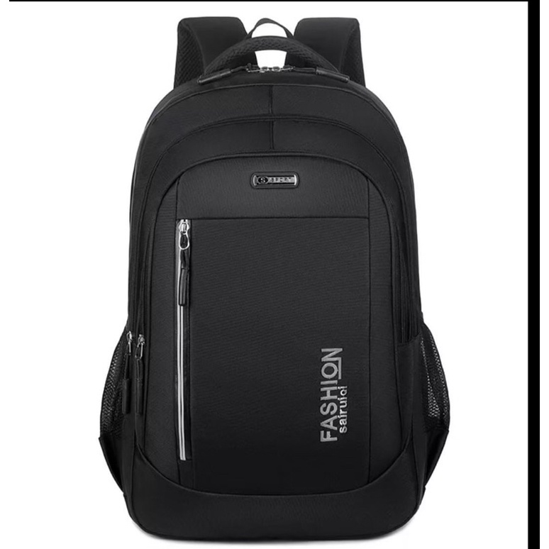 RANSEL SEKOLAH PRIA FASHION/ TAS MURAH ANAK COWOK LAKI LAKI PEREMPUAN CEWEK HITAM MASUK LAPTOP BESAR UKURAN 33CM