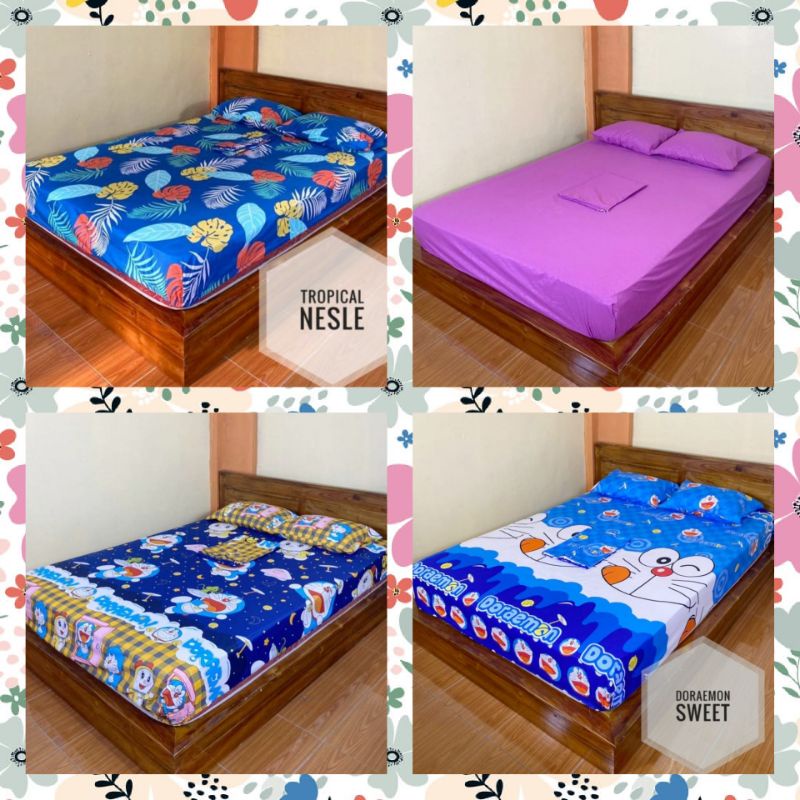 Sprei home made tropical nesle, emboss fancy, doraemon, doraemon sweet