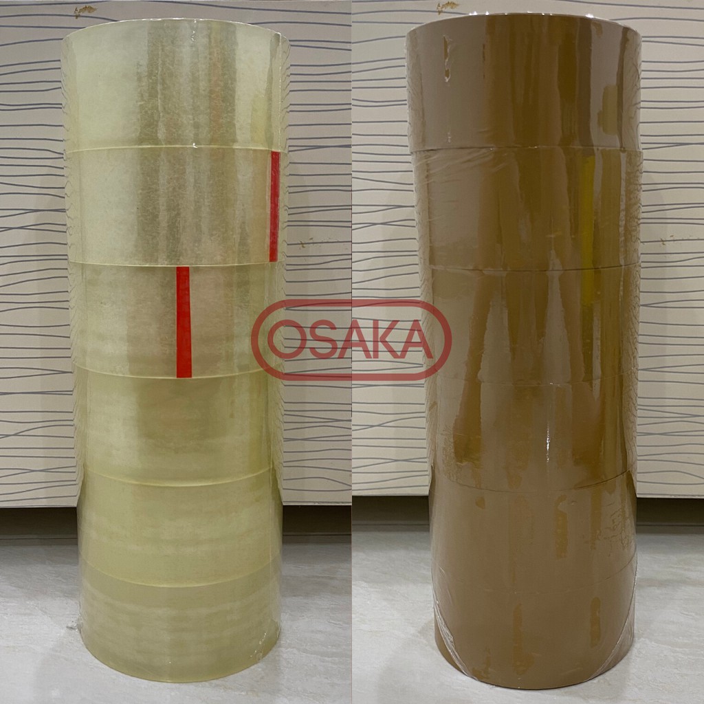 

[1 Slop Isi 6 Pcs] Lakban / Isolasi / Tape Hawaii Bening dan Coklat 48mm / 2 inch x 100 yard