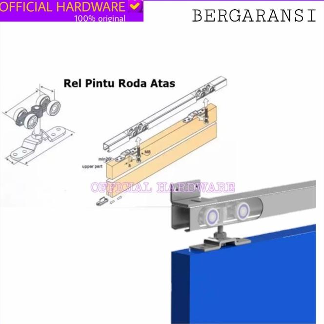 Rel Sliding Dekson D4 200Cm Rel Gantung 2.0M Rel Pintu Geser 200Cm