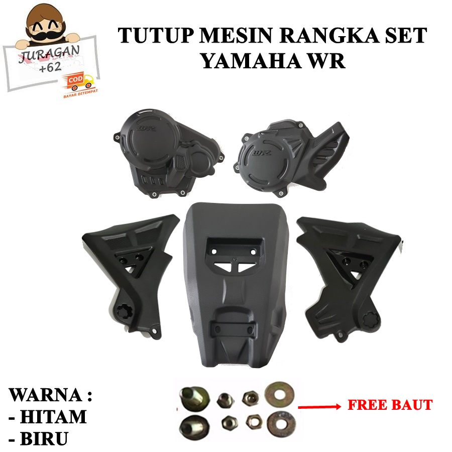 TUTUP COVER MESIN RANGKA YAMAHA WR 155 WR155 BAWAH DAN SAMPING SET