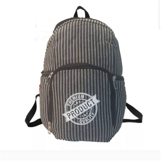 Durable backpack tas ransel Ransel Hitam Kanvas Pria Wanita Tas Punggung Sekolah Pelajar Perguruan Tinggi untuk Remaja Ransel Kasual Mochila Ransel Harian Travel