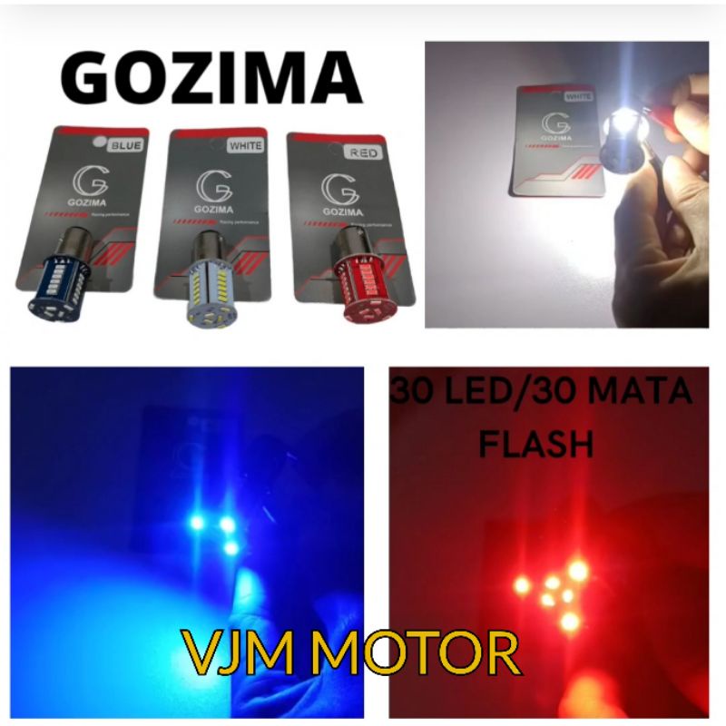 Lampu Stop Rem belakang gedip 30 mata LED motor/mobil