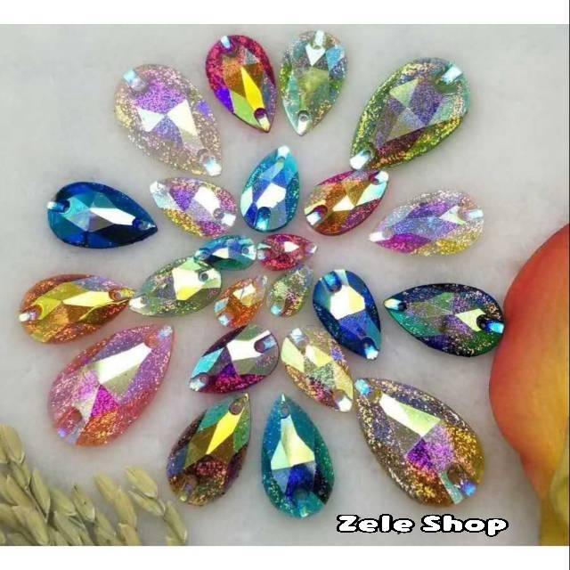 DIAMOND JAHIT KILAU TETES GLITTERY AB | PERNAK PERNIK | AKSESORIS GAUN &amp; BAJU