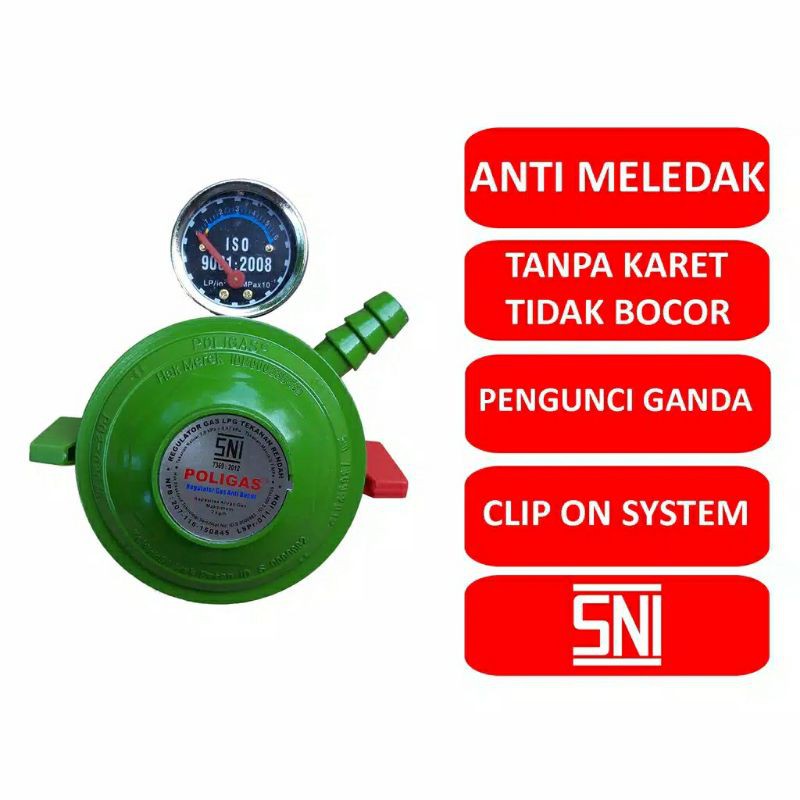 Poligas , Double Lock , Regulator Gas , Pengunci Ganda