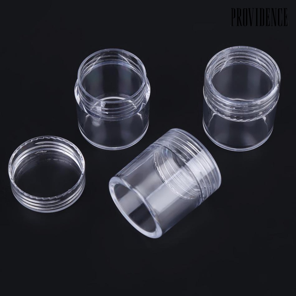 Providence 30 Jars Plastic Transparent Nail Art Rhinestone Storage Box Jewelry Organizer