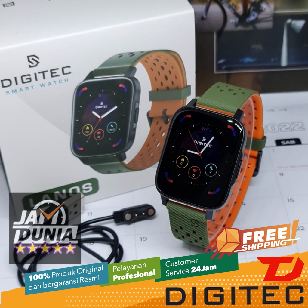 DIGITEC ORIGINAL - SMARTWATCH DIGITEC LANOS HIJAU SMARTWATCH Jam Tangan Pria Wanita DIGITAL TR RS