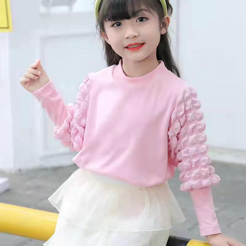 (LOLI-JKT) AT-07 ATASAN ANAK CEWEK POLY POLOS 100-140