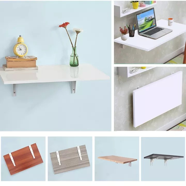 Rak Dinding Papan Ambalan 60 x 40 Cm Bisa Dilipat Tempel Tembok Rack Buku Router Wifi Dekorasi Pajan