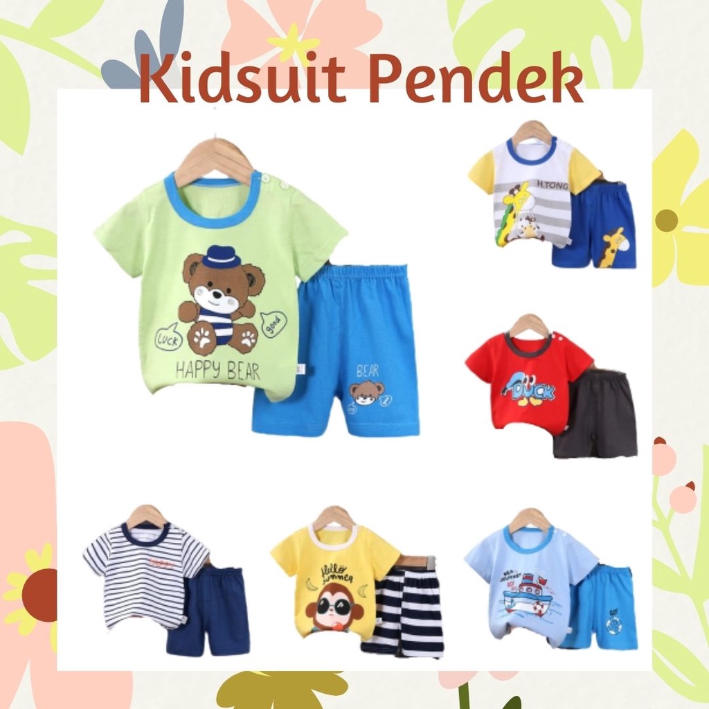 pz KIDS SUIT PENDEK Setelan Anak Bahan Kaos Lengan + Celana Berkualitas Import ebv cewek new9
