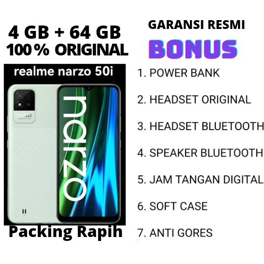 REALME NARZO 50I RAM 4/64 RESMI