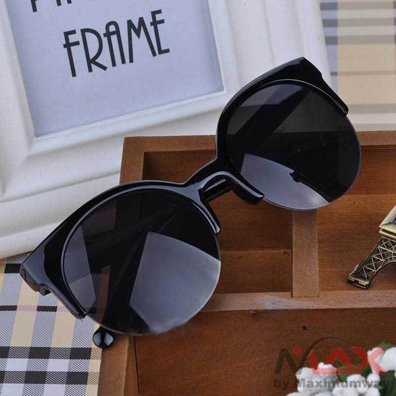 Kacamata Hitam Cat Eye Wanita UV400 Auto Cantik Imut Bagus Korea Fashion Retro Vintage CatEye Sunglasses Half Frame Sunglasses Women Sun Glasses Anti-UV Sunglasses Female Travel Party Glasses Fashion Brand Designer Cat Eye Women Sunglasses Oversized