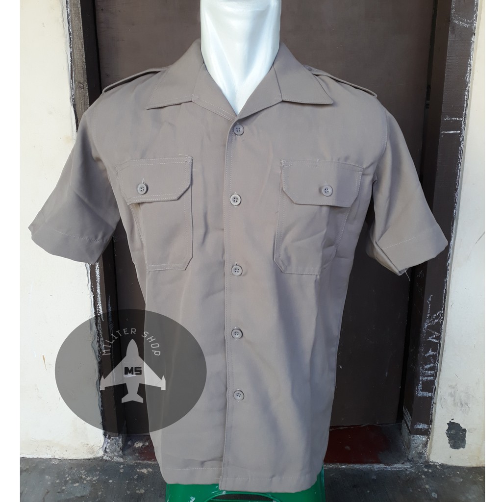 Kemeja POLISI - Atasan Coklat Security - Satpam - Baju Coklat Polri