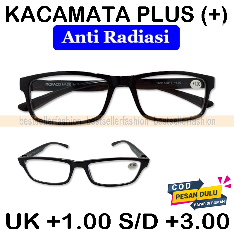 COD Kacamata Plus (+) Untuk Pria dan Wanita Kaca mata Baca Lensa Plus Kacamata Rabun Dekat Reading Glasses Unisex