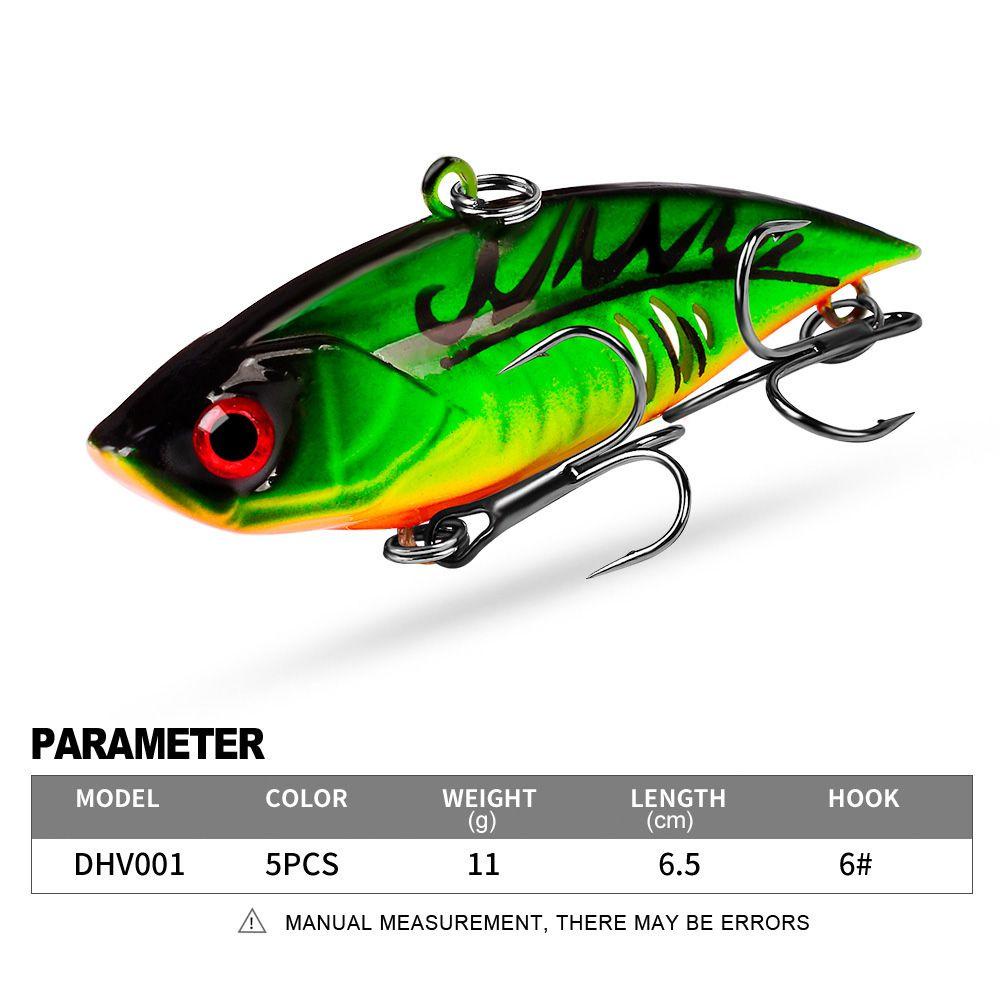 TOP 6.5cm 11g VIB Umpan Pancing Untuk Air Tawar Air Asin Laut Keras ABS Berisik Wobbler Fishing Tackle