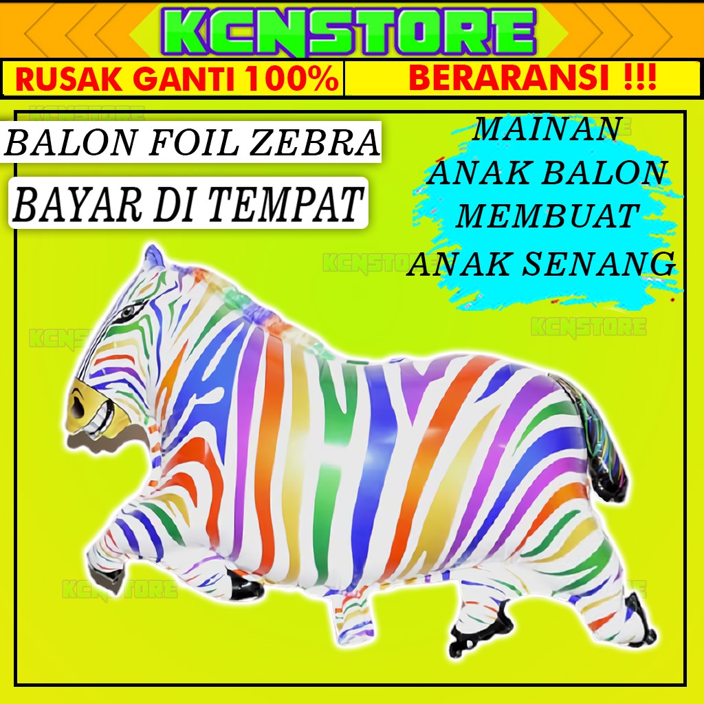 BALON FOIL KARAKTER ZEBRA ULTAH ULANG TAHUN MAINAN PERMAINAN ANAK ANAK PEREMPUAN LAKI LAKI