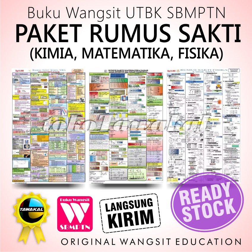 Buku Wangsit 2021 / UTBK SBMPTN 2021 / Paket Rumus Sakti / Matematika Fisika Kimia