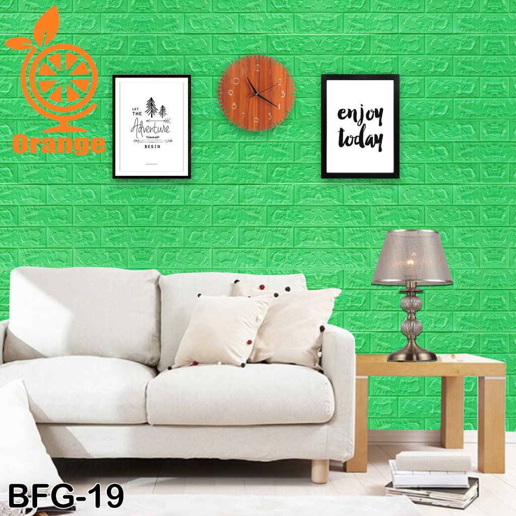 Wallpaper Dinding Foam Motif Bata Matte Dan Glossy 3D Ukuran 70X77 Cm Dekorasi-3