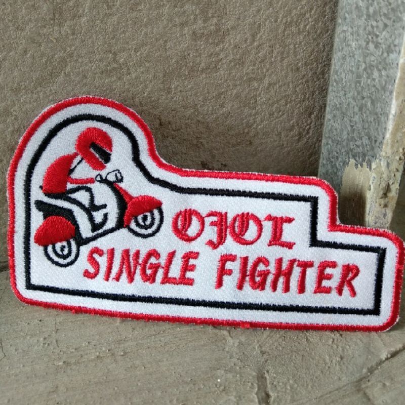 Bordir OJOL SINGLE FIGHTER Gojek Grab Shope Food Sopi Traveloka Eats Bet Emblem Jaket Ojek Online Ku