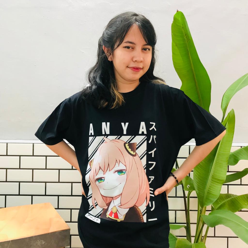 Tshirt Anya Smirk Kanji Anime Manga SPY x Family Premium Unisex