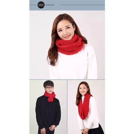 Syal rajut hangat pria wanita musim dinginWinter unisex scarf scarves